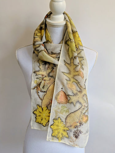 Silk Habotai Eco-Printed Scarf