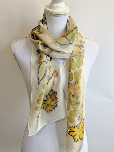 Silk Habotai Eco-Printed Scarf