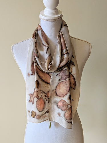 Silk Habotai Eco-Printed Scarf