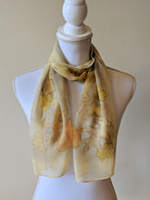 Silk Chiffon Naturally Dyed & Eco-Printed Scarf
