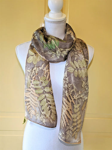 Silk Habotai Eco-Printed Scarf