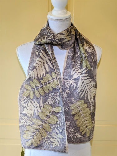 Silk Habotai Eco-Printed Scarf