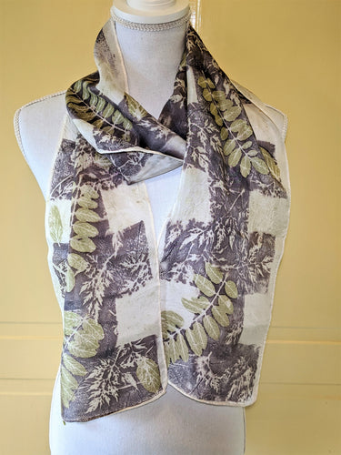 Silk Habotai Eco-Printed Scarf