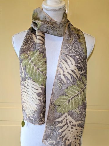 Silk Habotai Eco-Printed Scarf