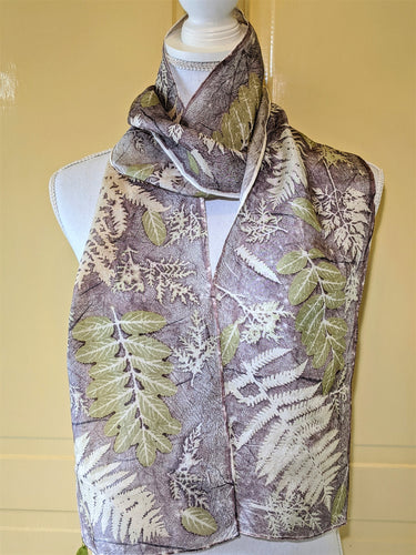 Silk Habotai Eco-Printed Scarf
