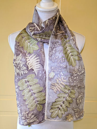 Silk Habotai Eco-Printed Scarf