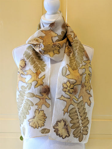 Silk Habotai Eco-Printed Scarf