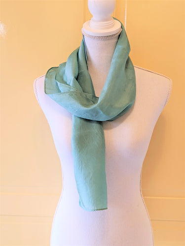 Solid Shade Indigo Dyed Silk Scarf